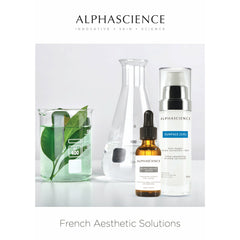 alt = "Cardboard display for counters and shelves of the brand alphascience"